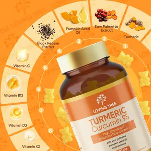Loving Tree Turmeric Gummies | 95% Curcuminoids with Black Pepper & Pumpkin Seed Oil for Ultimate Absorption, Joint Support Supplement