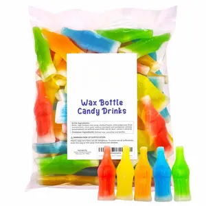 Fusion Sweets & Snacks Wax Bottle Candy Drinks 1/2 Pound Bag Assorted Flavors Heat Sealed for Freshness Nostalgic Design Interactive Snacking Experience Perfect for Parties and Events