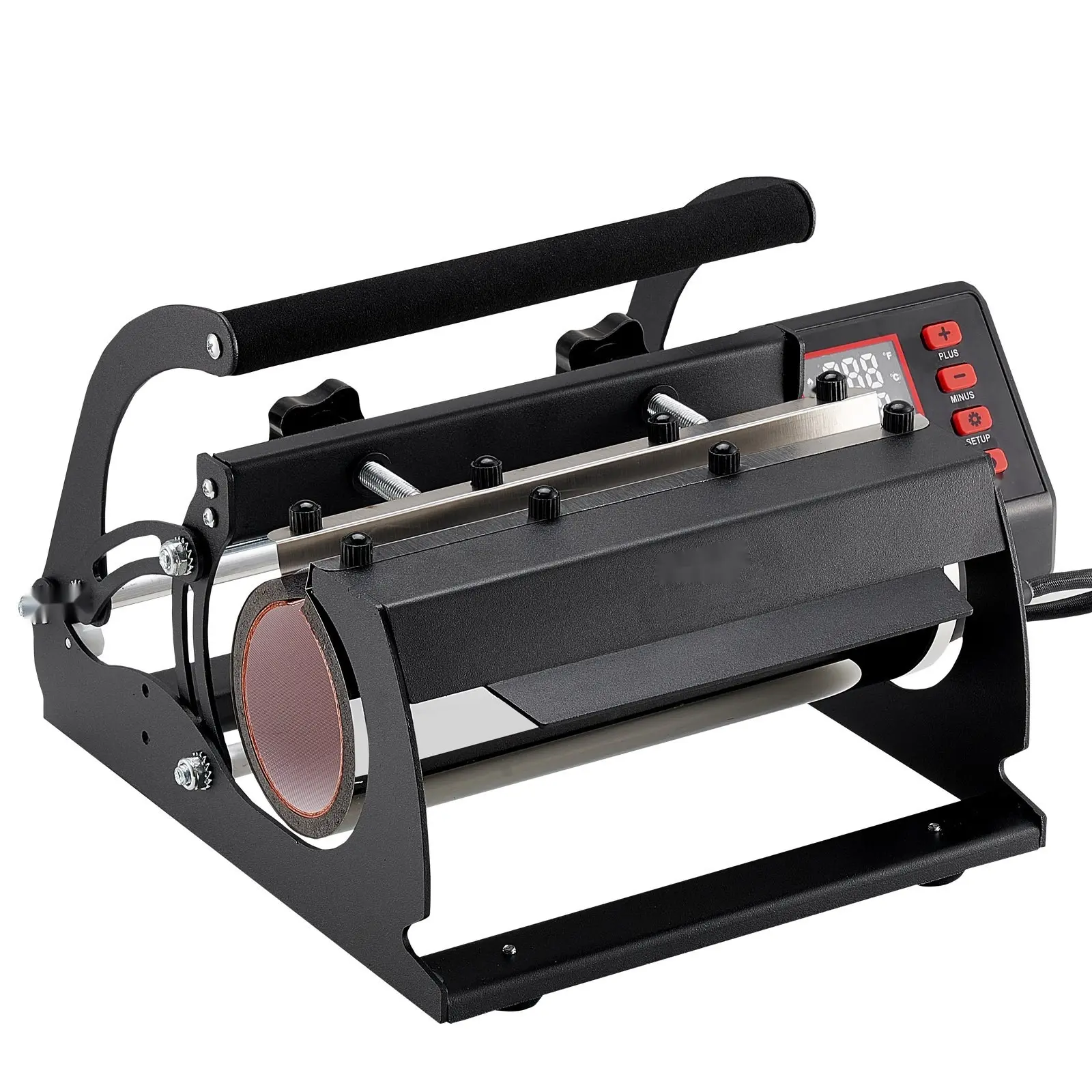 Heavy-Duty Tumbler Heat Press Machine for 11-30oz Mugs and Tumblers, Sublimation Equipment with Adjustable Temperature and Time, Even Heat Distribution, Suitable for Ceramic Glass and Stainless Steel, Black Finish, Easy Operation