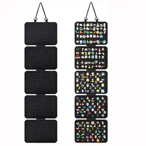 Pin Storage Hanging Bag, Felt Display Plate, Wall-Mounted Hangable Pin Organizer, Hole Shoe Accessory Rack, Jewelry Holder
