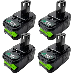 2/4Pack 8000MAh Replacement Ryobi 18V Batteries with Indicator Light for Li-Ion MAX P102 P103 P104 P105 P107 P109 P108 P122 Series Power Tools