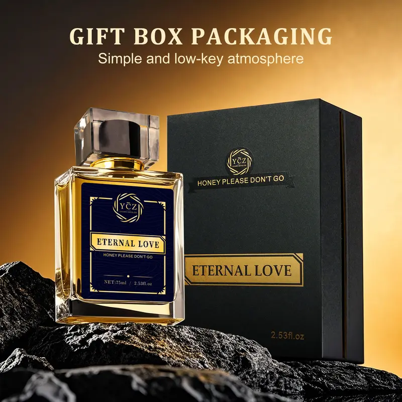 YCZ Eternal Love Perfume 2.6oz - Luxurious Aromatic Cologne with Musk Ambergris Jasmine Rose Patchouli & Fruity Notes Vanilla Scented Liquid Eau De Parfum Edp Intense Eau De Parfum Eau De Parfum Edp Intense 5