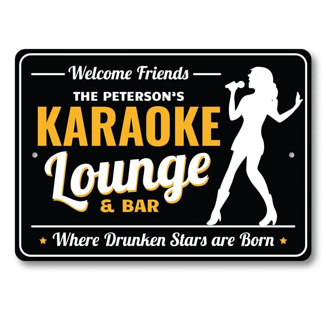Custom Karaoke Lounge Bar Where Stars Are Born Sign