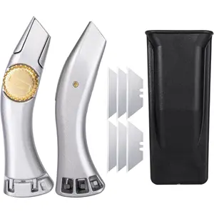 New Upgrade Heavy Duty Roofing Knife, Unility Knife, Roofing Tools Box Cutter with Holster for Cardboard, Boxes and Cartons, Indoor Outdoor Use (2 pack)