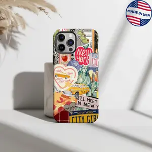 NYC Collage Phone Case: Classic New York City Icon, Fits Iphone, Perfect High-End Gift