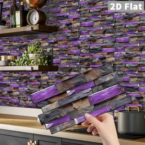 12/24/48 Classic Color Self-Adhesive Tile Stickers,Home Decoration DIY Seamless Splicing Stickers,Splash Proof Wall Stickers, Striped Marble Vinyl Bathroom, Kitchen, Marble Pattern Sticker