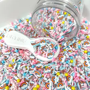 FAKE Rainbow Dream Pearls, Sky Polymer Clay Sprinkle Mix (NOT EDIBLE) D47-21