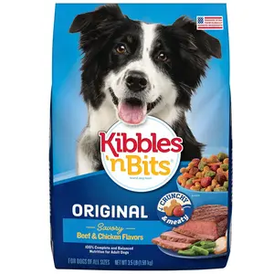 Kibbles 'N Bits Original Savory Beef & Chicken Flavors Dry Dog Food 3.5 Pounds Crunchy Meaty Complete Balanced Nutrition