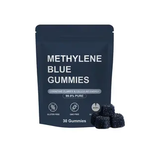 99.9% Pure Methylene Blue Gummies | Cellular Energy & Mental Clarity, Gluten Free & GMO Free30 Count Methylene Blue Gummies | Vitamin B6+B12 Blend, Support Energy & Metabolism