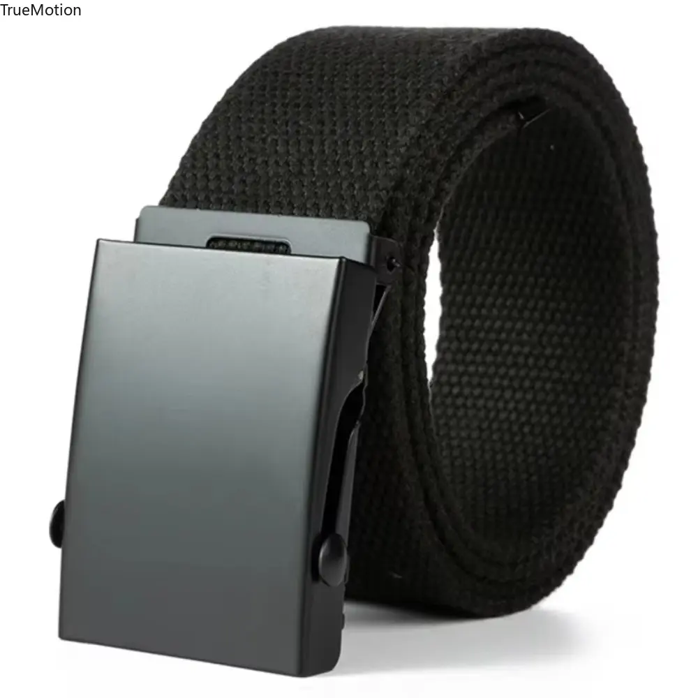 Unisex Canvas Belt 3.8cm Wide Fashion Casual Webbing Waist Belt for Men Women Jeans Daily Wear Luxury Style Adjustable Belt