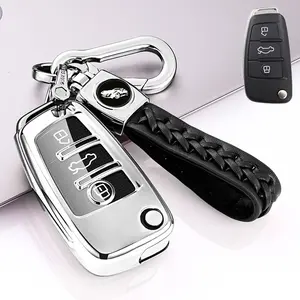 For Audi Key Fob Cover, Key Case Shell Compatible with Audi A1 A3 Q3 Q7 R8 A6L TT Smart Key Protector