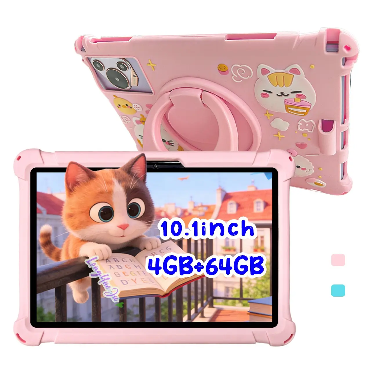 10.1-inch children's learning tablet, holiday gift, parental control, integrated teaching and gaming, secure internet access, multifunctional, no adapter, drop proof, dual SIM card for calling, Touchscreen Tablet