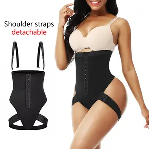 One-piece high-waisted belly pants, hip-building large-size body sculpting pants, breasted waist-showing butt body pants
