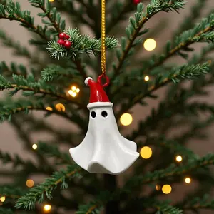 1pcs Ghost Christmas Tree Decorations Resin Christmas Tree Pendant Ghost Christmas Tree Decor Christmas Tree Ornaments Party