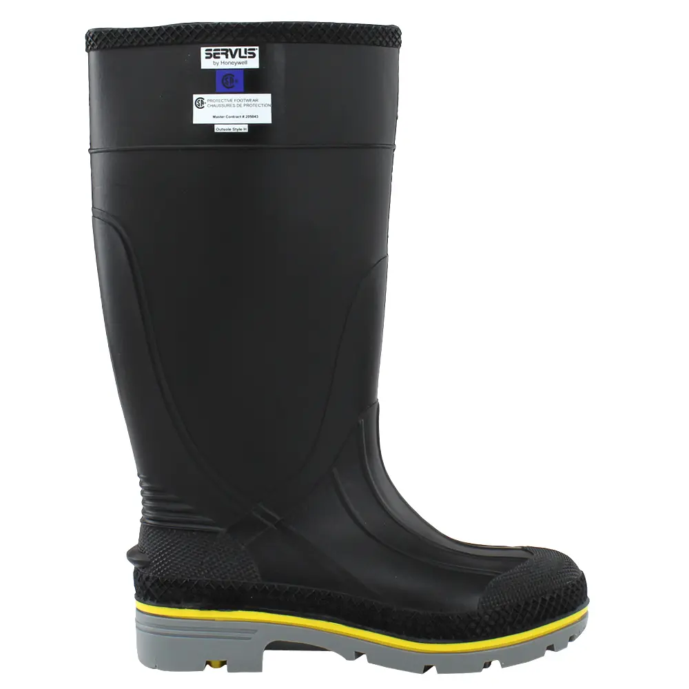 Servus Mens Steel Toe Chemical Resistant  Work Safety Shoes Casual - Black