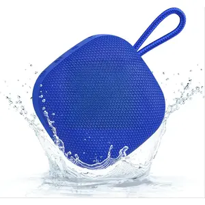 P-ADE09     Portable Wireless Bluetooth Speakers - IPX7 Waterproof Small Shower Speaker with 16 Hours Playtime, Loud Stereo Sound, Built-in Mic, TWS, Mini Size with Carry Lanyard for Outdoor, Blue