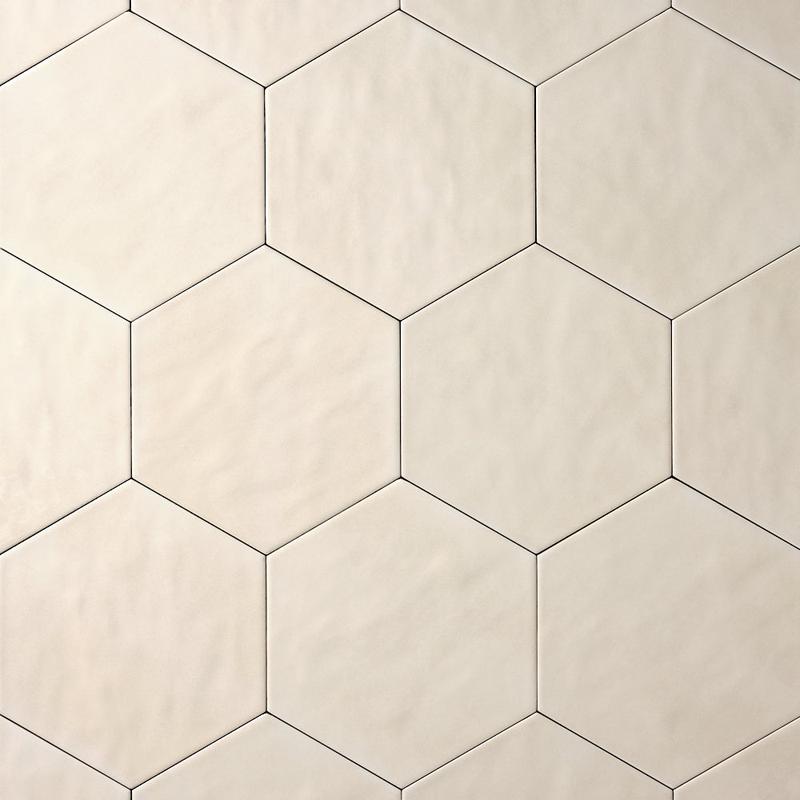 San Fran Biscuit 7x8 Hexagon Ceramic Tile Glossy