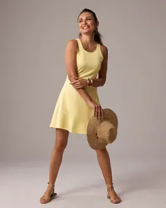 Tank A-Line Dress Pale Banana