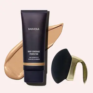 Beauty Body Coverage Perfector Including Free Brush – Waterproof & Sweatproof Leg & Body Makeup, Concealer & Tattoo Cover-Up, 100ml Flawless Lightweight Blend Brush Sold Separately Cosmetic Body Highlighter