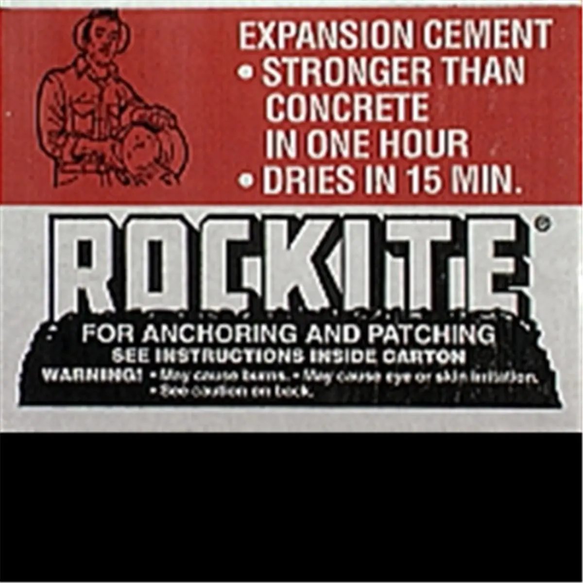 Hartline Products 10025 Rockite Cement, 25 lbs Expansion Cement, Hydraulic Mix, Sets Fast for Metal/Concrete Applications