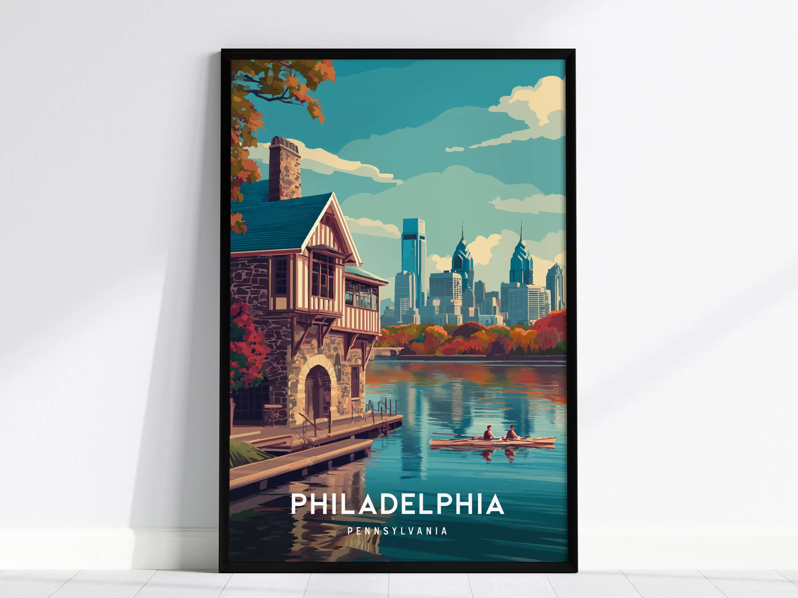 Philadelphia, Pennsylvania Poster | Liberty Bell & Historic Skyline Wall Art