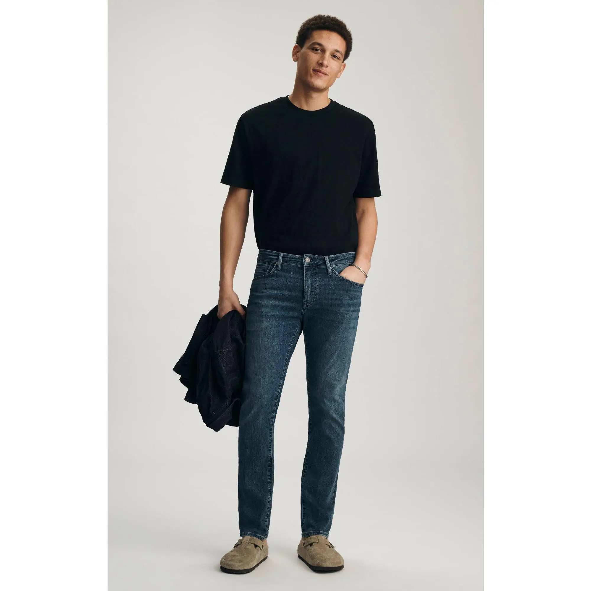 JAKE SLIM LEG IN DARK USED ORGANIC VINTAGE