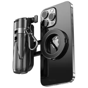 2026 4-in-1 Magnetic Selfie Stick Tripod for iPhone: Wireless Remote, Adjustable Magsafe Compatible Stand with Lightweight Alloy Design for iPhone 13-16 Series