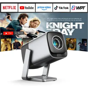 [Compatible with  & TOF Real-time Focus] Mini Projector with WiFi and ,    Projector 4K Support, Dolby Audio & Keystone, 210? Rotatable Stand for