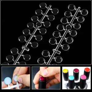 5pcs Nail Art Polka Dot Color Chart, Gel Polish Color Display Board, Nail Art Color Display Card, Clear Nail Art Display Chart, Nail Polish Samples.