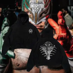 UNDISPUTED Rey Mysterio King Of Lucha Heavy Cotton Shirt WWE Shirt Lucha Libre Tshirt Hoodie 619 Zip Up Hoodie Rey Mysterio Jacket Wrestling Fan Apparel Menswear Direct-to-garment Breathable Printing