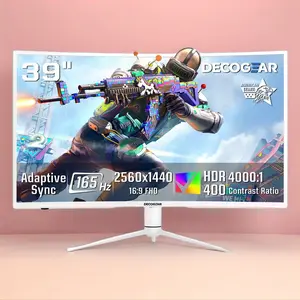 Deco Gear 39 Curved Ultrawide Gaming Monitor, 2560 x 1440, HDR400, 165 Hz, 99% sRGB, HDMI 2.0, DP 1.4 Limited White Edition