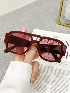 New Oval Large Frame Glasses Vintage Versatile Fashion Eyewear for Men Women, Perfect for Street Photography Daily Wear Decoration