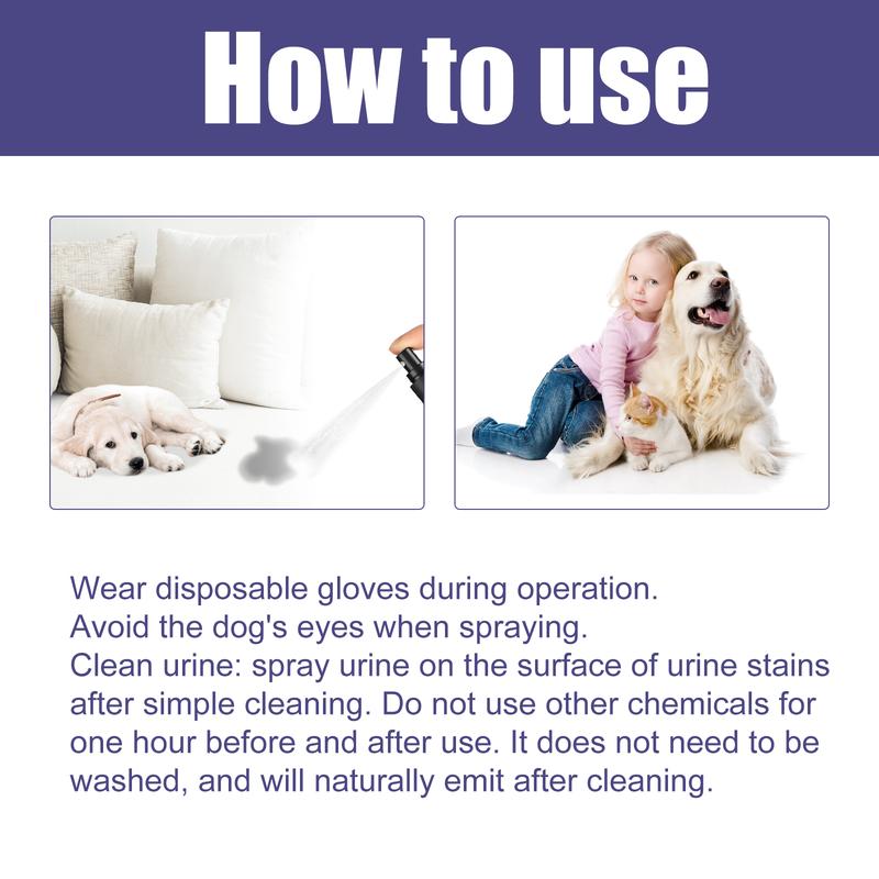 Pet odor remover spray - Eliminates odors, removes urine smell from dogs and cats, gets rid of body odor, eliminates fecal odor, purifies the air.litter pellets, spray, litter tray, litter box, removal