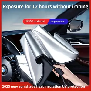 Car sunshade, windshield sun protection, thermal insulation, sunshade panel, blind curtain, interior equipment, windshield cover, small car cover, foldable windshield sunshade, umbrella