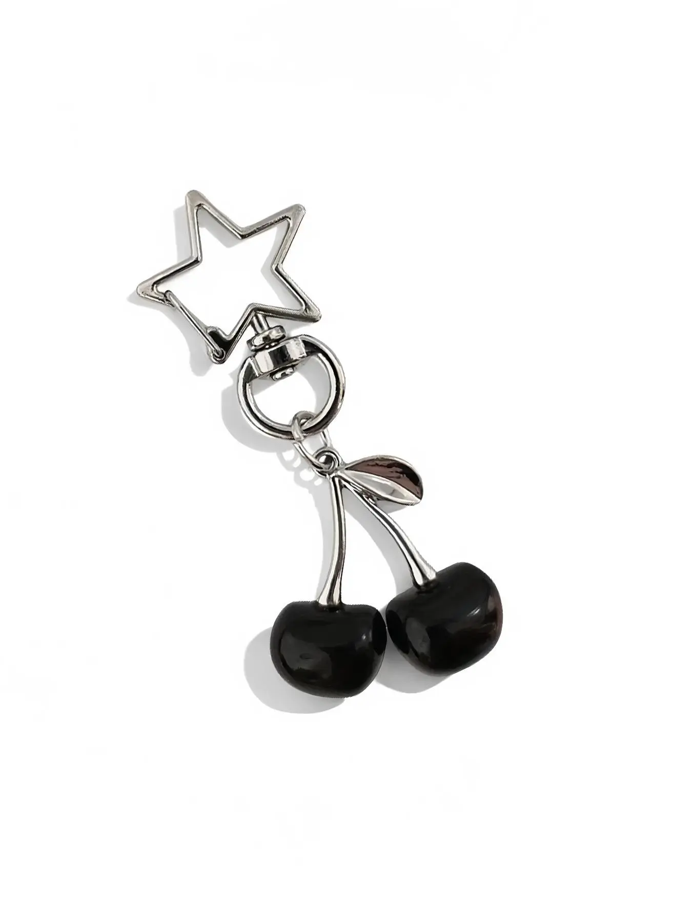Cherry Design Keychain, Cute Star Design Key Ring for Women & Men, Fashion Accessories for Daily Use, Trendy All-match & Exquisite Keychain for Birthday Gift, Keychain For Bags, Keychain Pendant, Cute Keychain Accessory