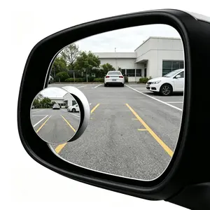 Frameless Blind Spot Mirror 2/4 PCS - 360° Rotatable HD Convex Rear View Wide Angle Blindspot Mirror for Car SUV Truck, Universal Stick-On Auto Side Mirror Accessories
