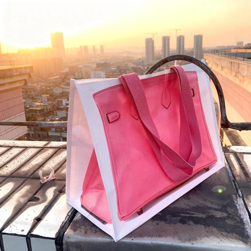 INS blogger's parody creative grocerybags platinum bag remake fashion blogger's same fitness and leisure bag Beach Bag Colorful tote bags