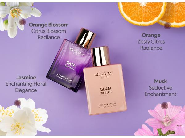 BellaVita Luxury's Floral Daydream | 2x100ml Perfumes | Date Woman & Glam Woman | Perfume for Women | Long Lasting Fragrance | EDP