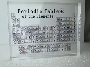 Acrylic Periodic Table with 83 Elements | UV Printed Chemistry Display Block