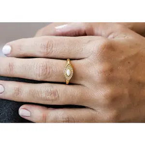 JaxKelly "Opal Evil Eye" Ring