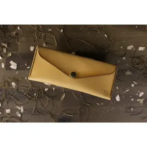 Leather Money Envelope - Natural Minerva