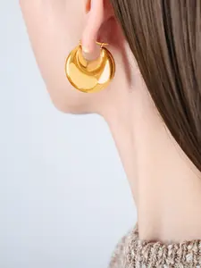 Vintage U-Shaped Earrings for Women, Unique Design Metal Ear Accessories, Durable Titanium Steel Jewelry, Trendy Fashion Statement Pieces