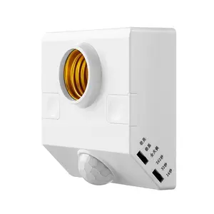 Human Body Sensor Light Base E27 Screw Socket LED Lamp Holder Delay Infrared Switch Home Use 220v, Automatic Lighting Solution