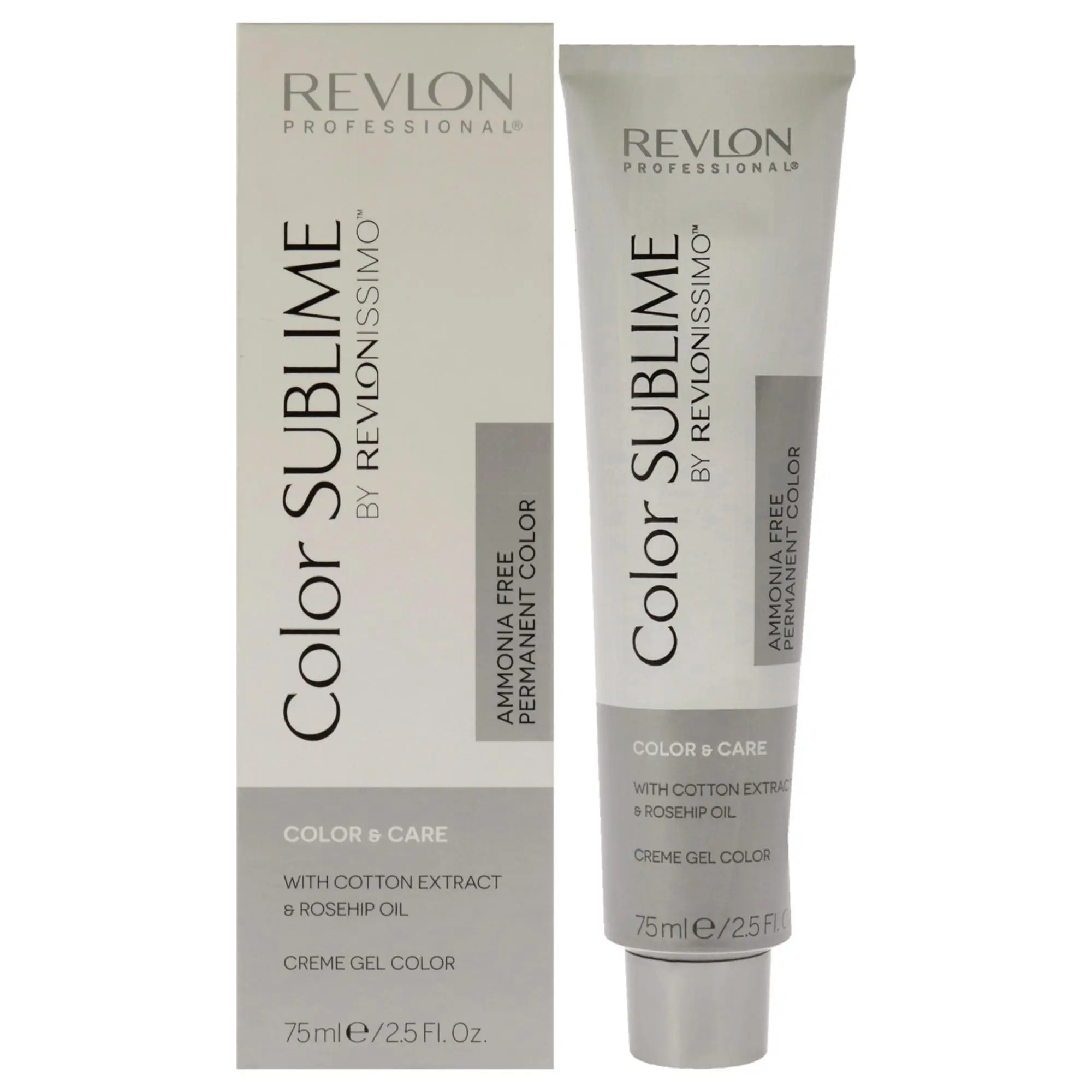 REVLON Revlonissimo Color Sublime Ammonia-Free Permanent Hair Color with Rosehip Oil, 5.4 Light Copper Brown, Unisex Creme Gel, 2.5 oz
