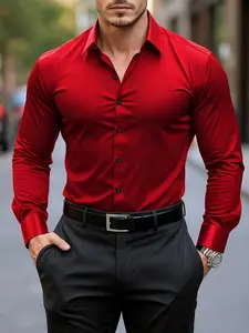 Men's Business Shirt Cs36, Classic Point Collar, Office & Party Wear, Custom Fit, Durable Fabric