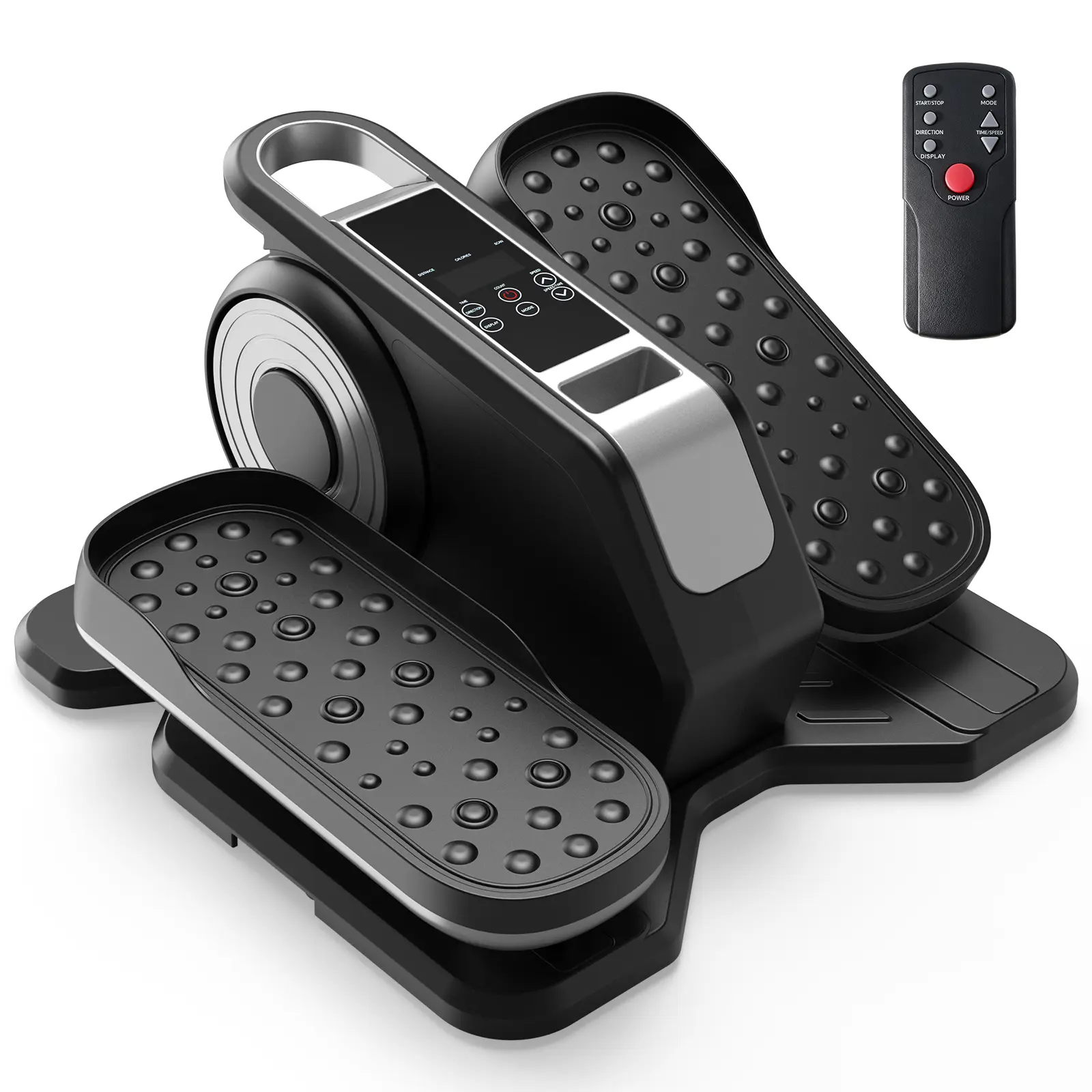 Under-Desk Elliptical Machine - Compact Quiet Mini Pedal Exerciser with Adjustable Speed Levels, LED Display, Portable Home Office Fitness Equipment