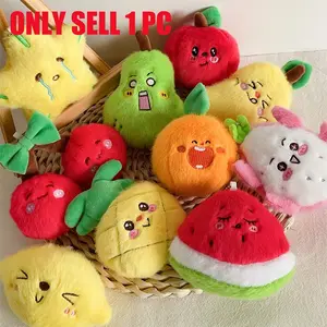Cute Fruit Plush Chain, Soft Felt Mango Watermelon Apple Pendant, Novelty Gift for Friends, Adorable Bag Backpack Purse Charmaccessory