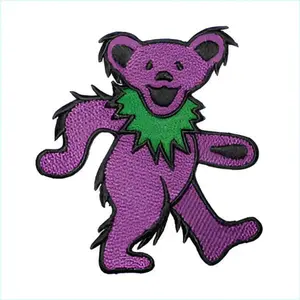 Grateful Dead - Purple Dancing Bear Embroidered Patch