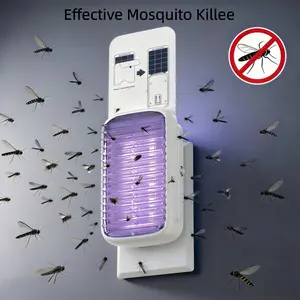 Household UV Mosquito Killer Lamp Plug-in Electric Shock Sticky Trap Dual Action Design Safe Chemical-Free Indoor Outdoor Use