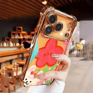 Cheerful Blooms Phone Case for iPhone 16 16e 17 Air 15 14 13 12 11 Pro Max Plus X XS  Durable Total Protective Shockproof Transparent Cover Casing